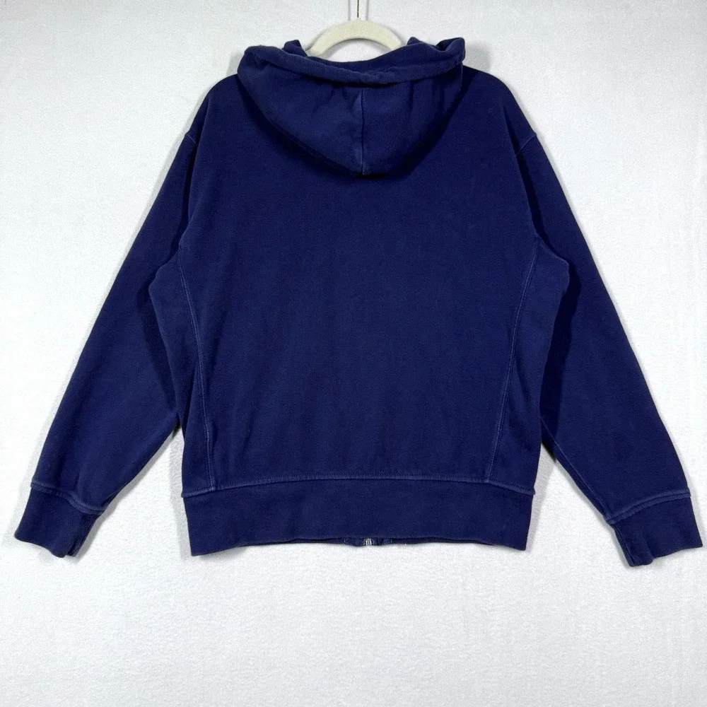 Vintage Polo Ralph Lauren Jacket Mens Large Full Zip Hoodie Pique Knit Pony Logo